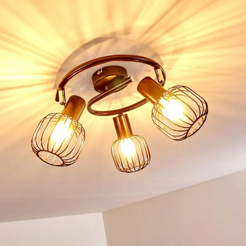 hofstein Plafonnier Cancun Brun, 3 lumières* Spots Et Projecteurs