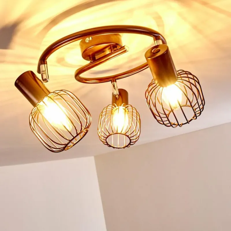 hofstein Plafonnier Cancun Brun, 3 lumières* Spots Et Projecteurs