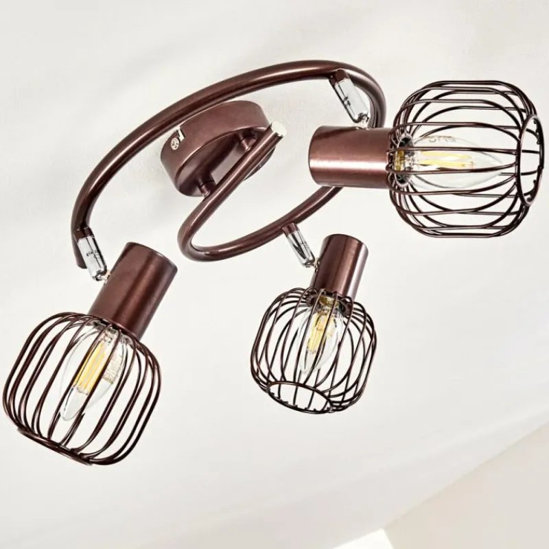 hofstein Plafonnier Cancun Brun, 3 lumières* Spots Et Projecteurs