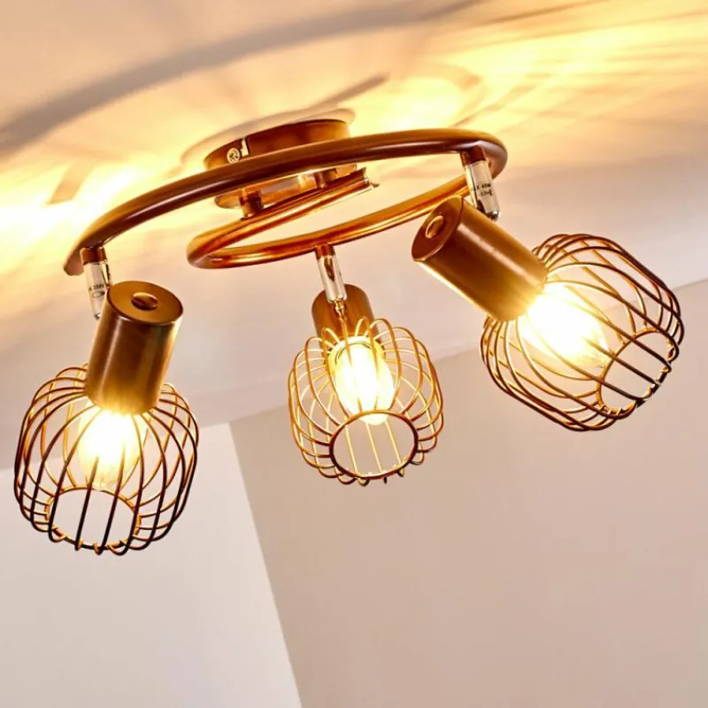 hofstein Plafonnier Cancun Brun, 3 lumières* Spots Et Projecteurs