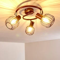 hofstein Plafonnier Cancun Brun, 3 lumières* Spots Et Projecteurs