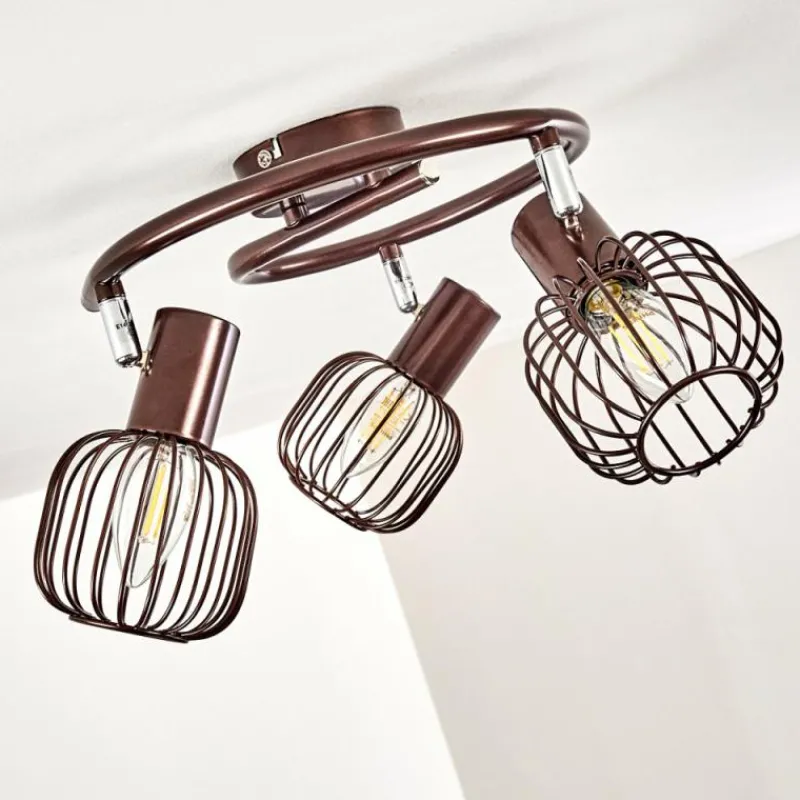 hofstein Plafonnier Cancun Brun, 3 lumières* Spots Et Projecteurs