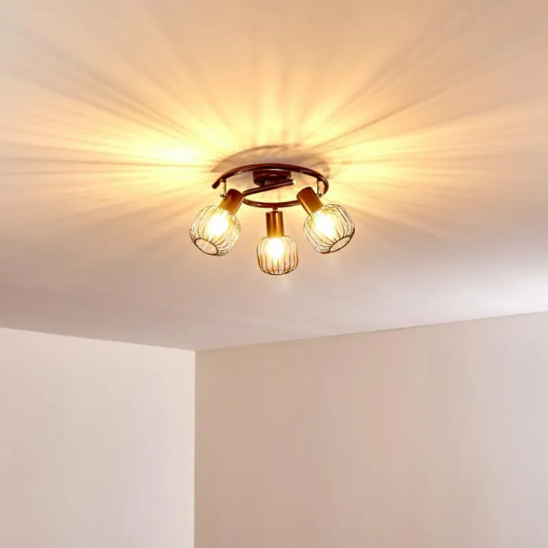 hofstein Plafonnier Cancun Brun, 3 lumières* Spots Et Projecteurs