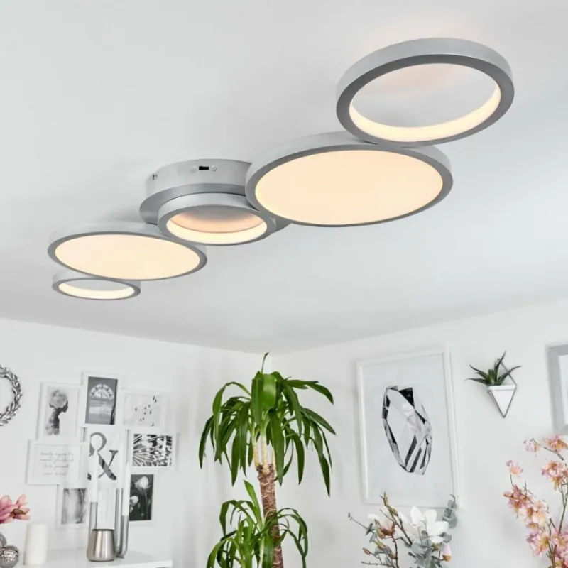 hofstein Plafonnier Carabajal LED Titane, 1 lumière