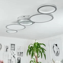 hofstein Plafonnier Carabajal LED Titane, 1 lumière