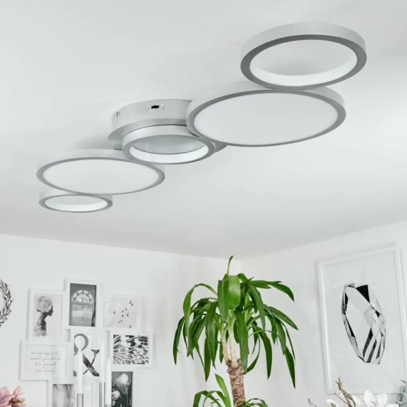 hofstein Plafonnier Carabajal LED Titane, 1 lumière