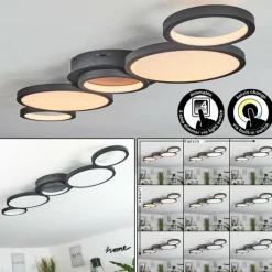 hofstein Plafonnier Carabajal LED Noir, 1 lumière