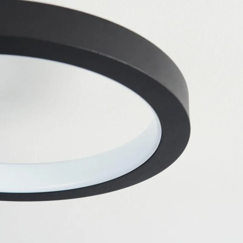 hofstein Plafonnier Carabajal LED Noir, 1 lumière