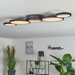 hofstein Plafonnier Carabajal LED Noir, 1 lumière