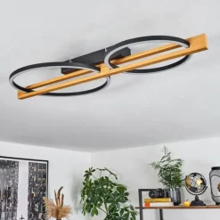 hofstein Plafonnier Carcano LED Brun, Noir, 2 lumières