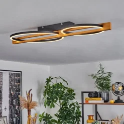 hofstein Plafonnier Carcano LED Brun, Noir, 2 lumières