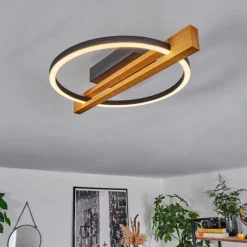 hofstein Plafonnier Carcano LED Écru, Noir, 1 lumière