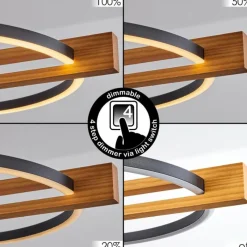 hofstein Plafonnier Carcano LED Noir, 1 lumière