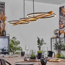 hofstein Plafonnier Carcano LED Noir, 1 lumière