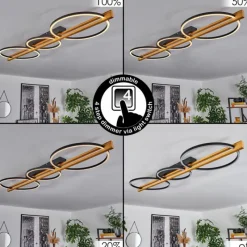 hofstein Plafonnier Carcano LED Noir, 3 lumières