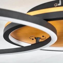 hofstein Plafonnier Cardozo LED Écru, Noir, 1 lumière