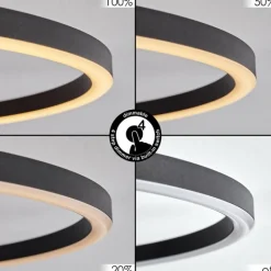 hofstein Plafonnier Cardozo LED Écru, Noir, 1 lumière