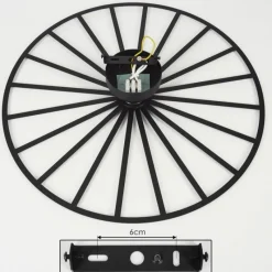 Lampes Industrielles-hofstein Plafonnier Carqueja Noir, 1 lumière