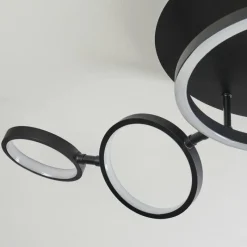 hofstein Plafonnier Carrisito LED Noir, 1 lumière