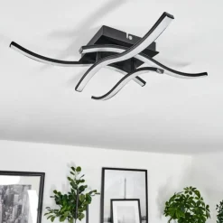 hofstein Plafonnier Casais LED Noir, 4 lumières