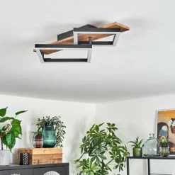 hofstein Plafonnier Cascada Brun, Couleur bois, Noir, 1 lumière