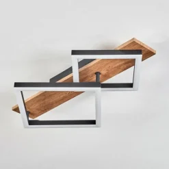 hofstein Plafonnier Cascada Brun, Couleur bois, Noir, 1 lumière