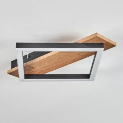 hofstein Plafonnier Cascada Brun, Couleur bois, Noir, 1 lumière