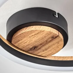 hofstein Plafonnier Cascada LED Brun, Couleur bois, Noir, 1 lumière