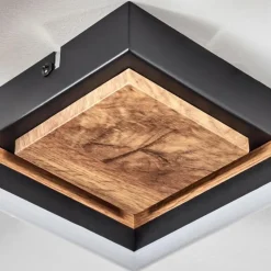 hofstein Plafonnier Cascada LED Brun, Couleur bois, Noir, 1 lumière