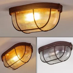 hofstein Plafonnier Catawba Rouille, 1 lumière