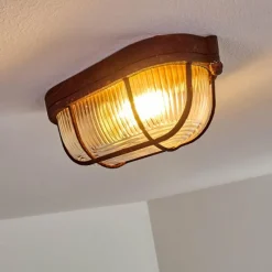 hofstein Plafonnier Catawba Rouille, 1 lumière