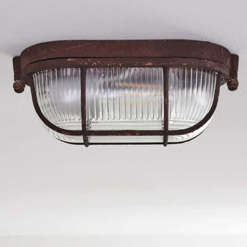 hofstein Plafonnier Catawba Rouille, 1 lumière