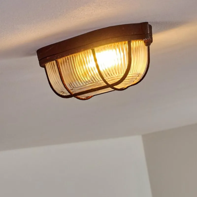 hofstein Plafonnier Catawba Rouille, 1 lumière