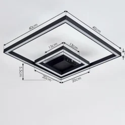 hofstein Plafonnier Cavareno LED Noir, 1 lumière