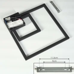 hofstein Plafonnier Cavareno LED Noir, 1 lumière