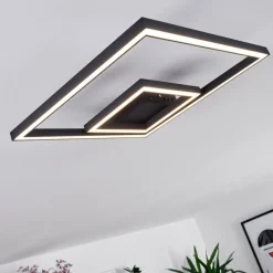 hofstein Plafonnier Cavareno LED Noir, 1 lumière