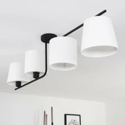 Lampes En Tissu-hofstein Plafonnier Cayuta Noir, 4 lumières