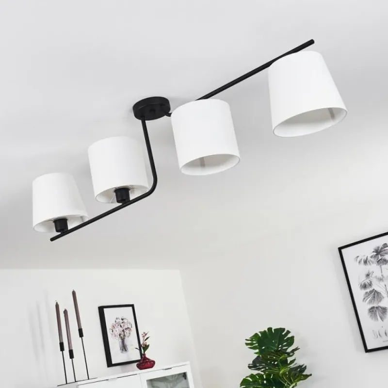 Lampes En Tissu-hofstein Plafonnier Cayuta Noir, 4 lumières