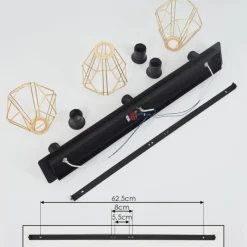 hofstein Plafonnier Cenova Noir, 3 lumières