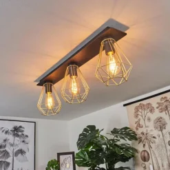 hofstein Plafonnier Cenova Noir, 3 lumières