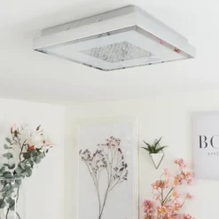 hofstein Plafonnier Centovalli LED Chrome, 1 lumière