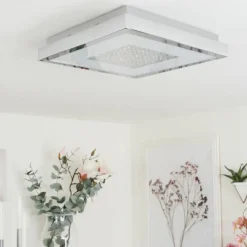 hofstein Plafonnier Centovalli LED Chrome, 1 lumière