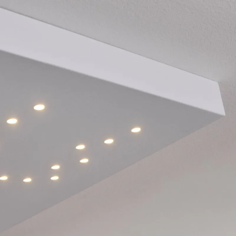 hofstein Plafonnier Cetara LED Gris, 1 lumière, Télécommandes, Changeur de couleurs