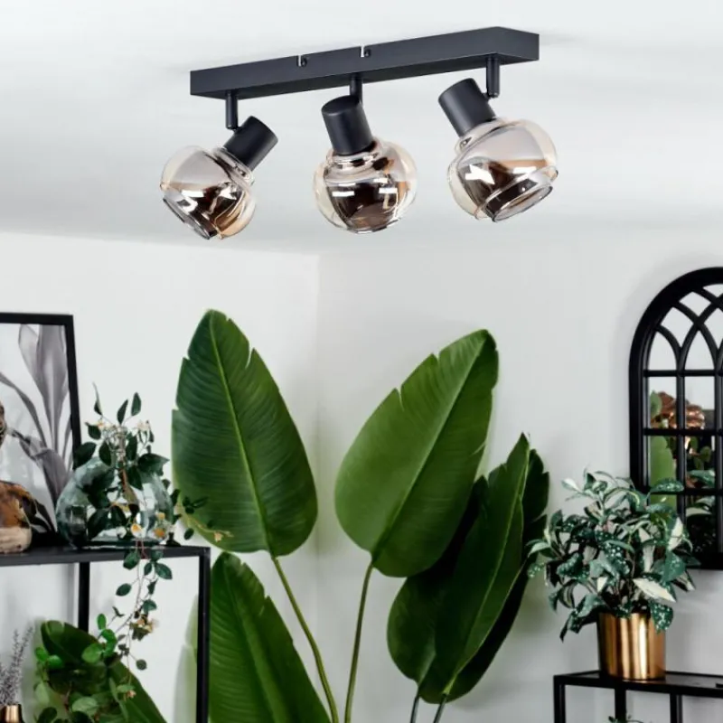 hofstein Plafonnier Cevio Noir, 3 lumières