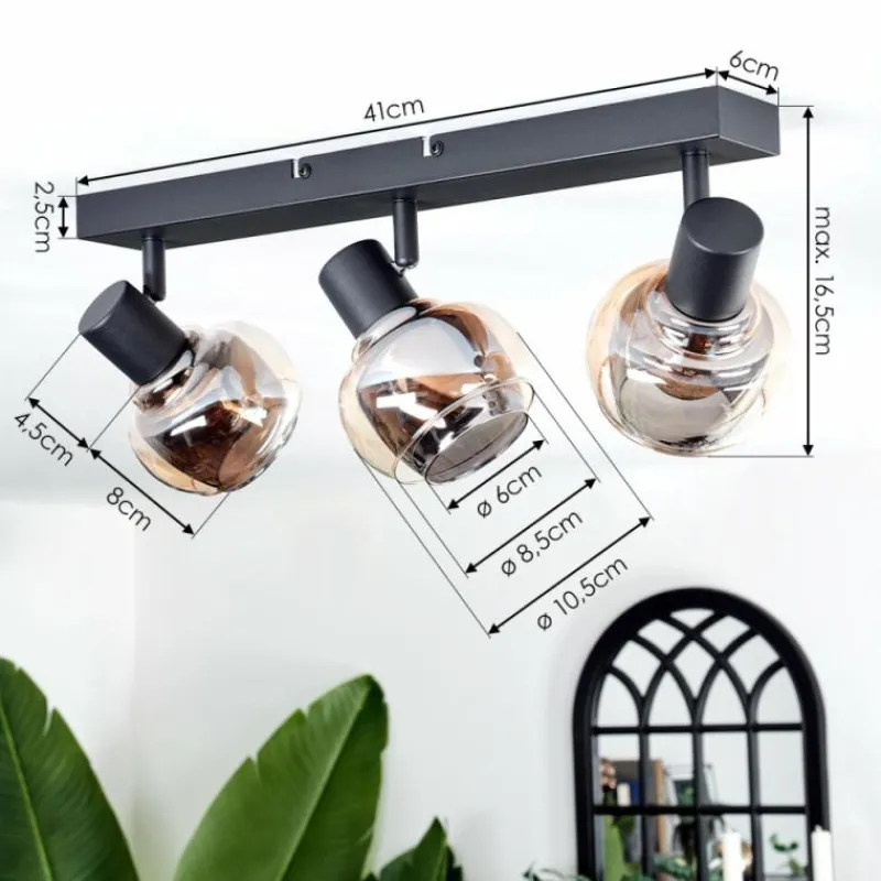 hofstein Plafonnier Cevio Noir, 3 lumières