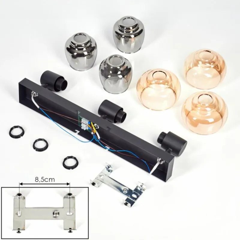 hofstein Plafonnier Cevio Noir, 3 lumières