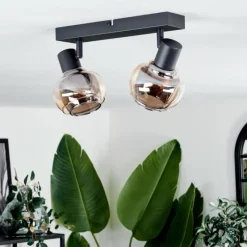 hofstein Plafonnier Cevio Noir, 2 lumières