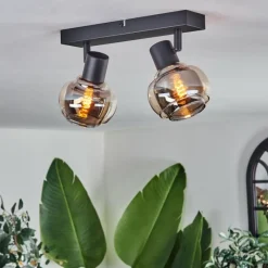 hofstein Plafonnier Cevio Noir, 2 lumières