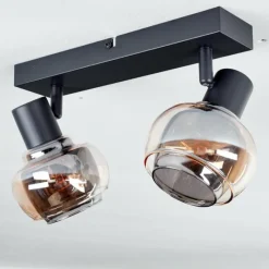 hofstein Plafonnier Cevio Noir, 2 lumières