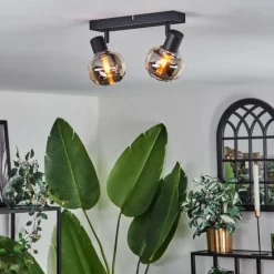 hofstein Plafonnier Cevio Noir, 2 lumières